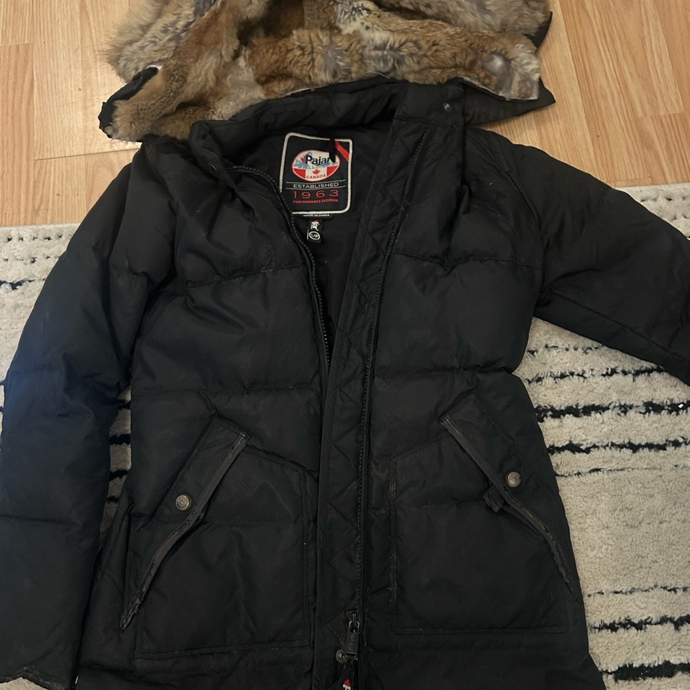 Pajar Black Jacket with Fur Trim
